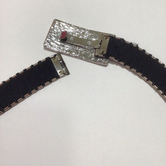 Vintage Silver Tone Fish Scale Stretchy Belt - Picture 6 of 10